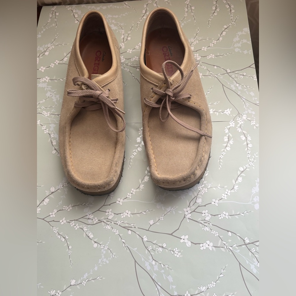 Clarks original leather wallabees